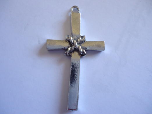 (image for) Cross with rope charm/pendant/Earrings #5005-28